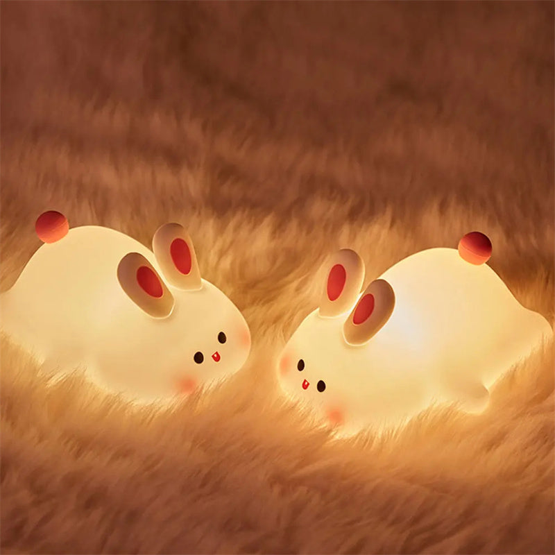 Lampada Notturna LED Coniglio Carino Con Sensore Touch