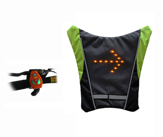 Sac à dos réfléchissant avec gilet LED rechargeable par USB