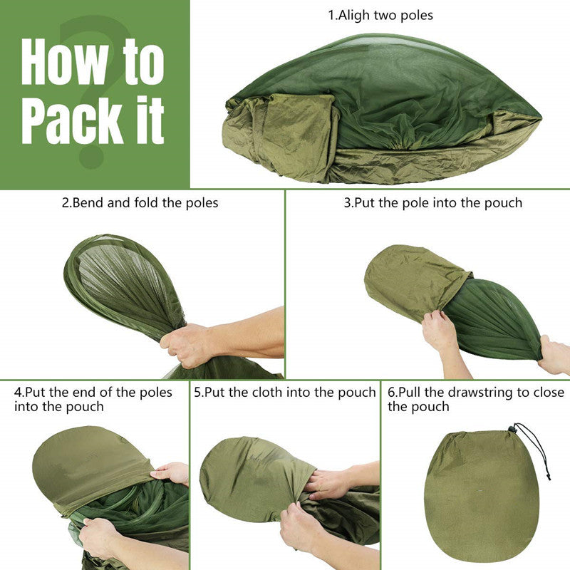 Hamac de camping portable avec moustiquaire