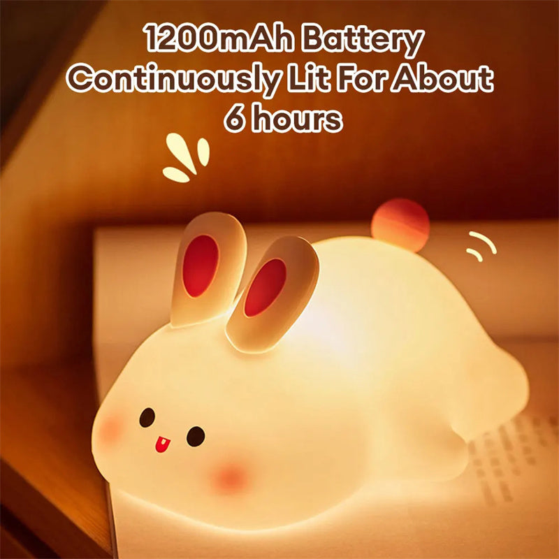 Lampada Notturna LED Coniglio Carino Con Sensore Touch