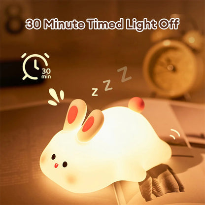 Lampada Notturna LED Coniglio Carino Con Sensore Touch