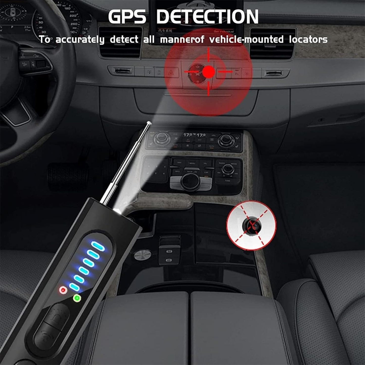 Caméra cachée portable et détecteur GPS