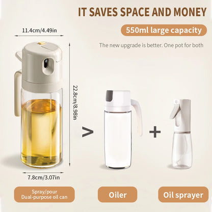 Spruzzatore e Dispenser per Olio 2-in-1 Rivisitato.