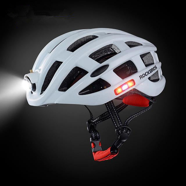 Casco da ciclismo MTB con luce ricaricabile USB