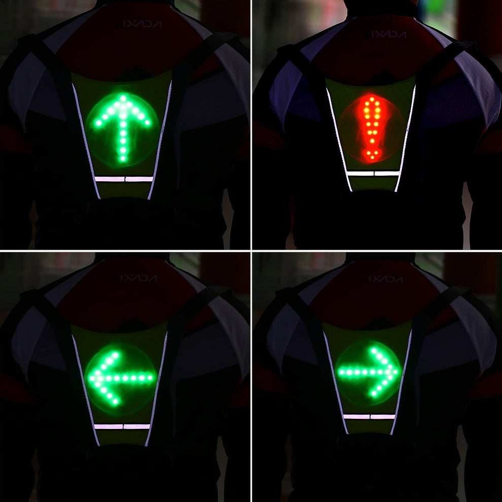 Sac à dos réfléchissant avec gilet LED rechargeable par USB
