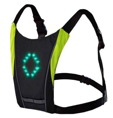 Sac à dos réfléchissant avec gilet LED rechargeable par USB